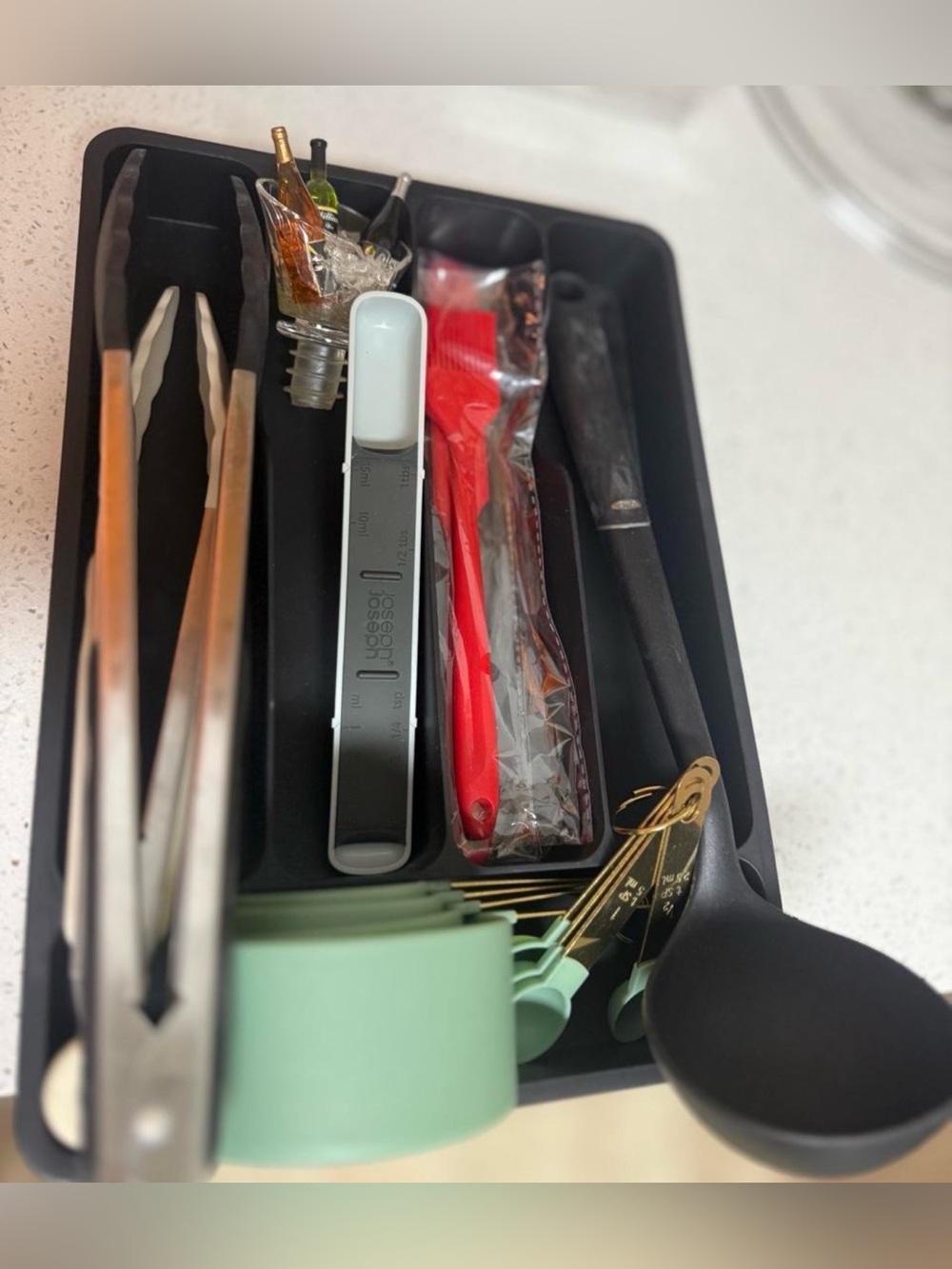 Kitchen Utensil Organizer Tray, Measuring cups, tongs etc.